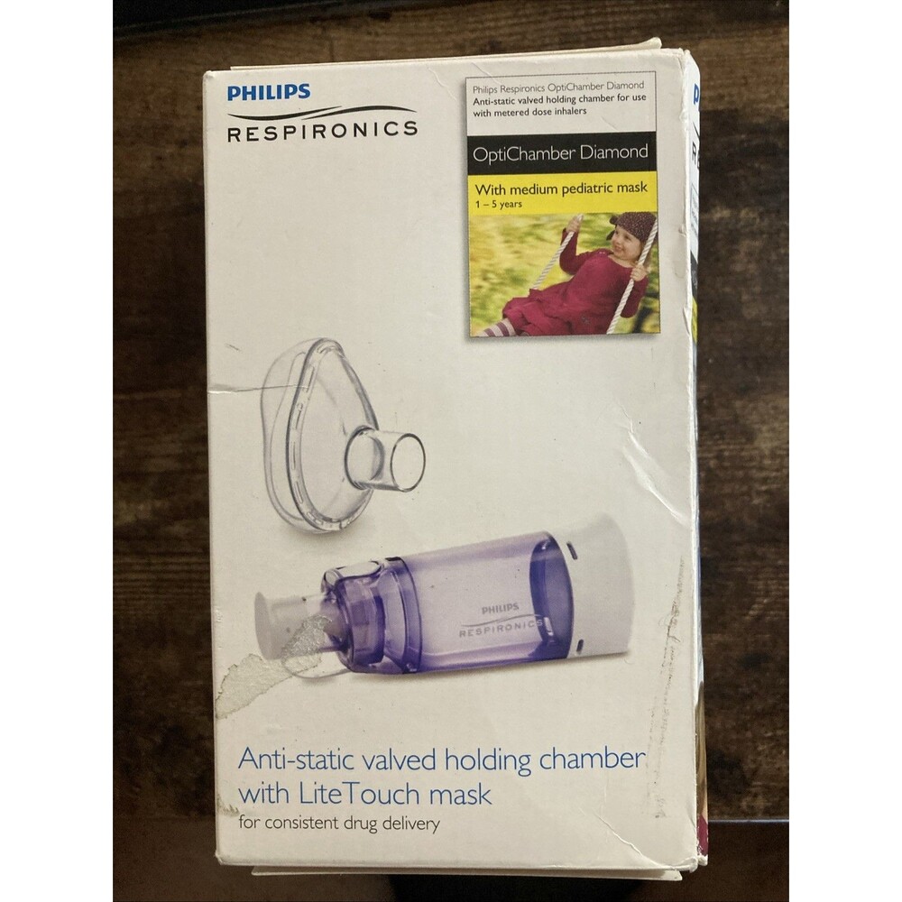 Phillips Operated Chamber Diamond With Medium Pediatric Mask New Sealed